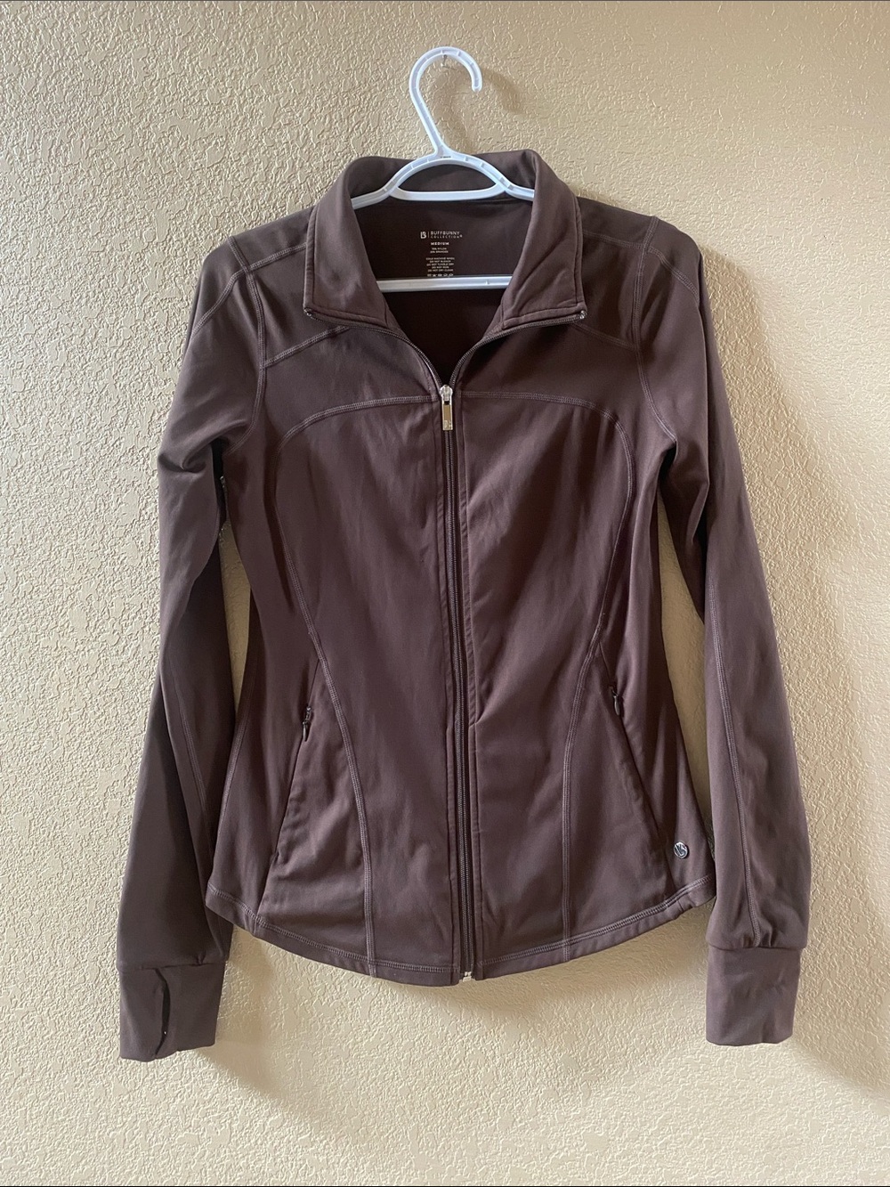 BUFFBUNNY Brown Full-Zip Jacket